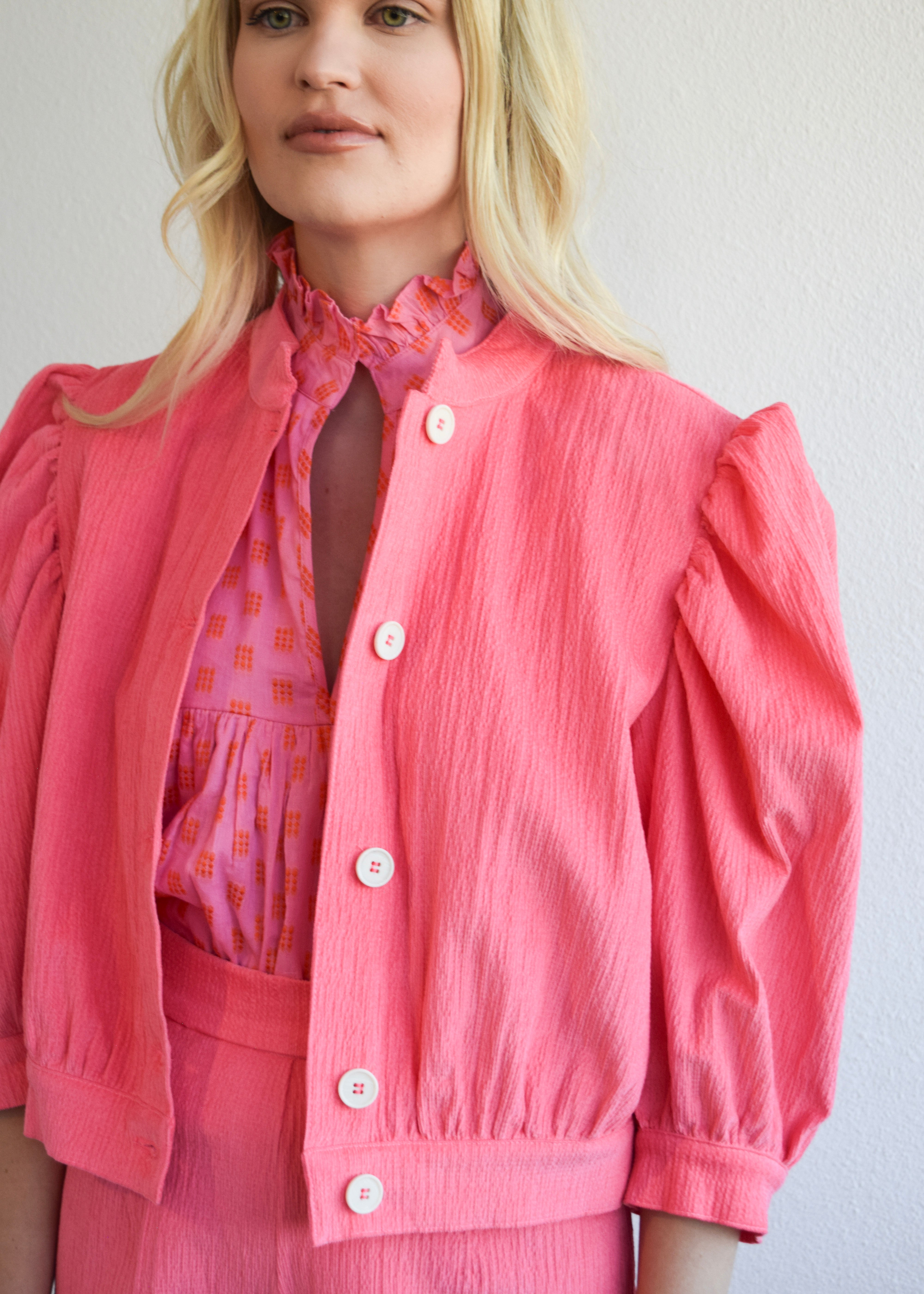 Never A Wallflower | Button Down Jacket Pink Corduroy