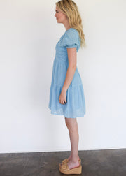Coco Short Dress Air Blue Stripe