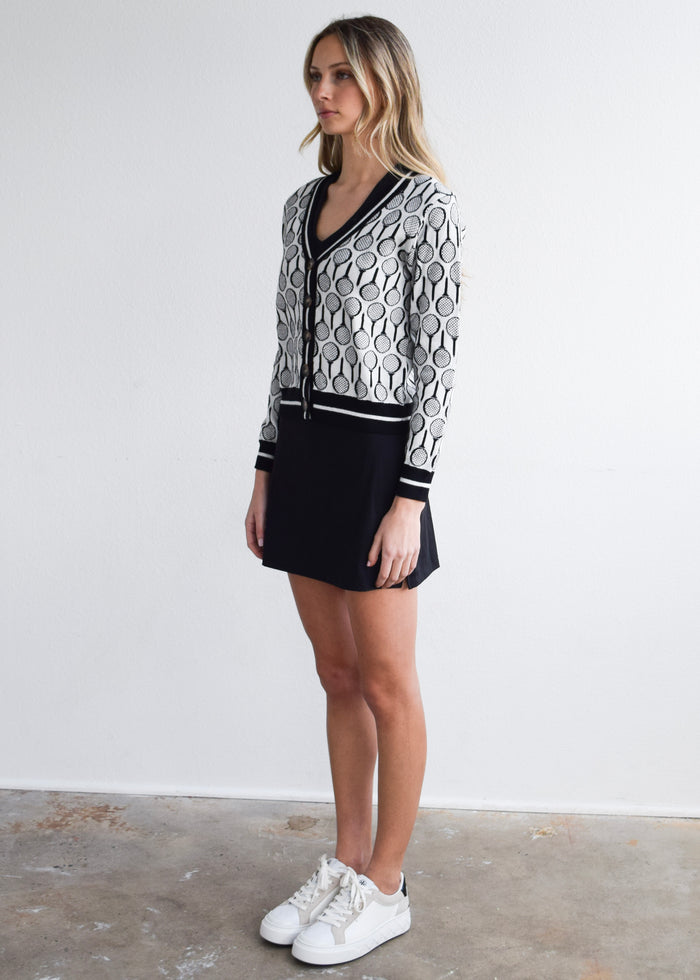 Long Sleeve Cardigan Sweater Golf Balls
