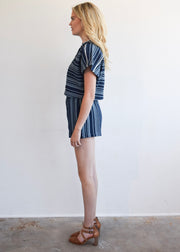 Pull-On Shorts Navy Double Knit