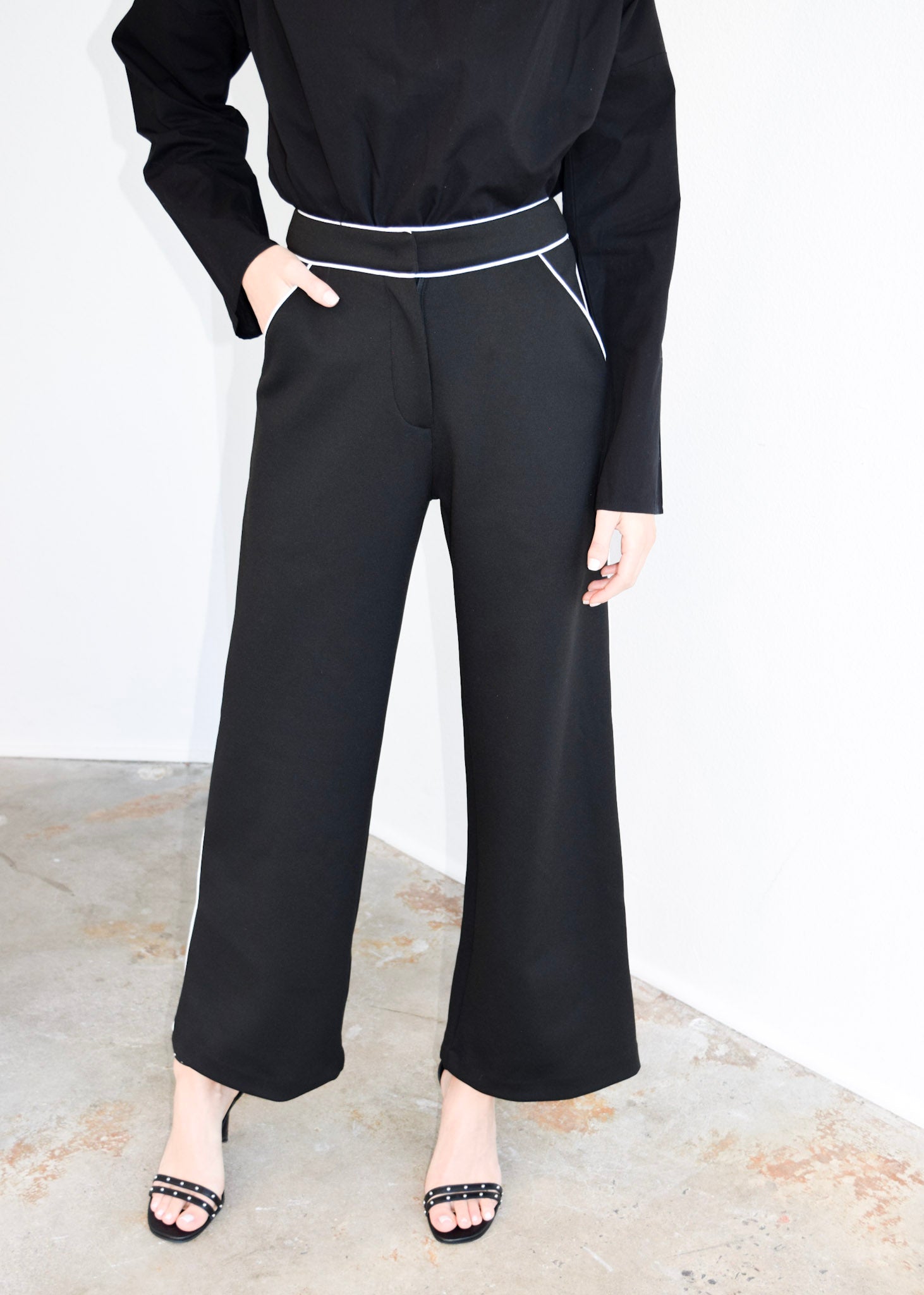 Peony Pants Black Ponte