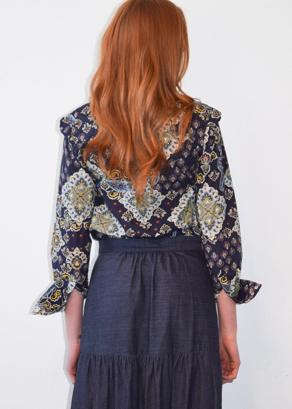 Snap Button Down Shirt Paisley