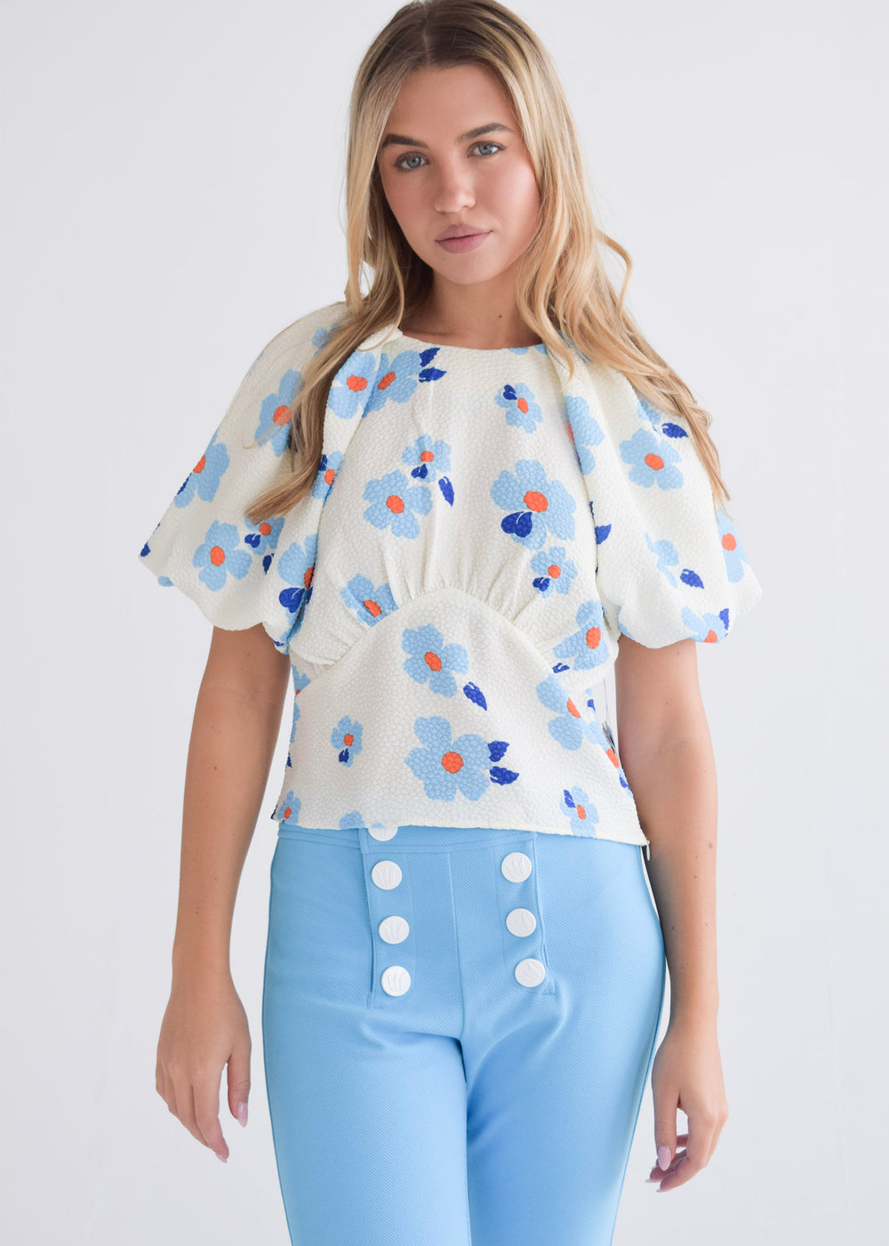 Calla Top Bubble Floral