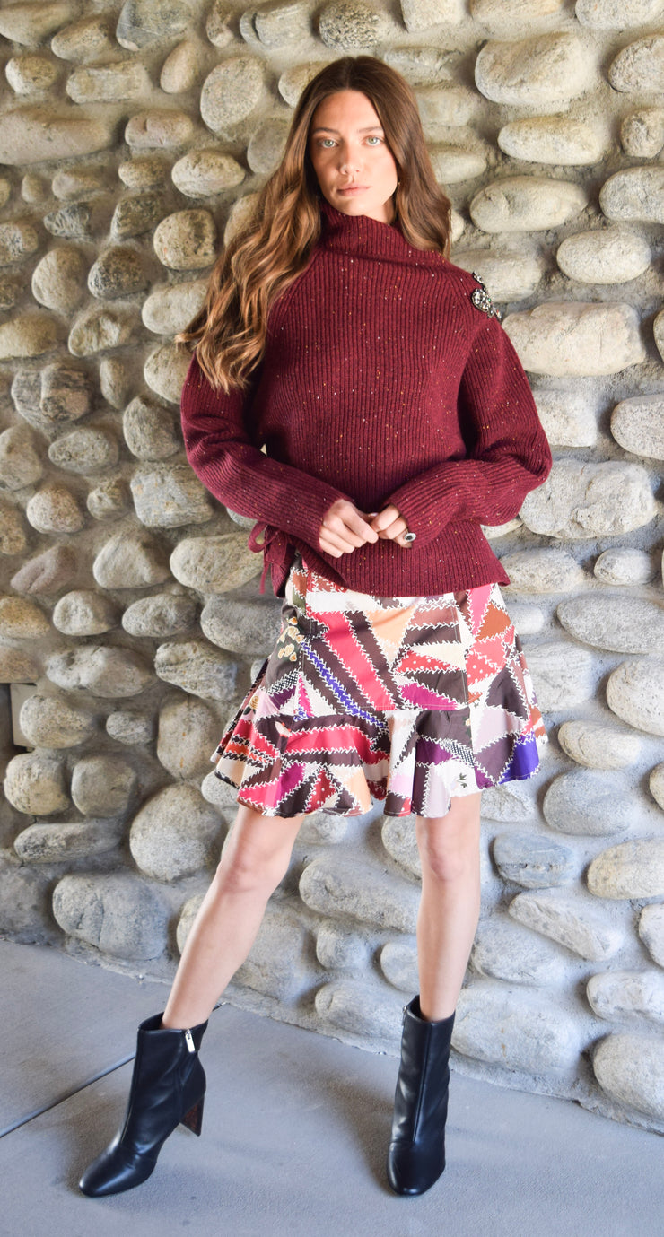 Prairie Mini Skirt Crazy Quilt