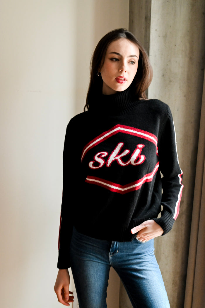 Ski Turtleneck Sweater Black