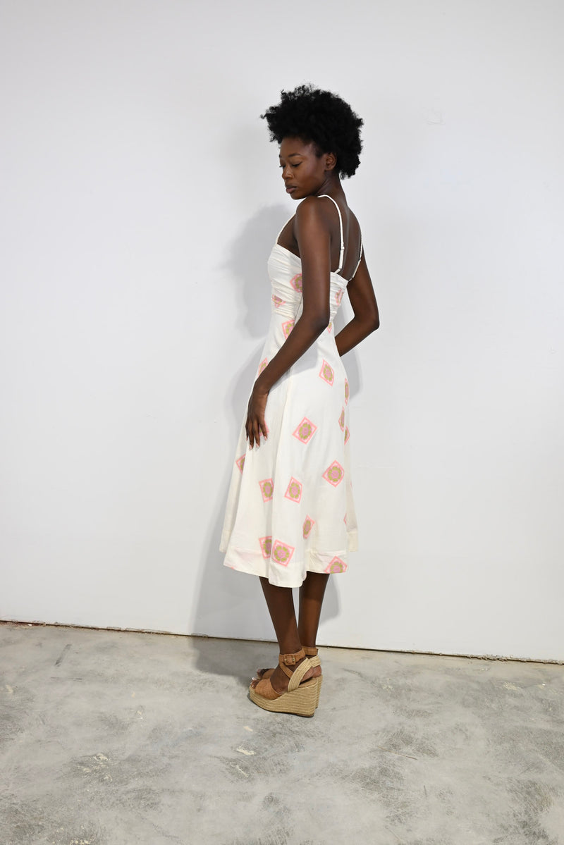 Bordeaux Dress Orchid Medallion
