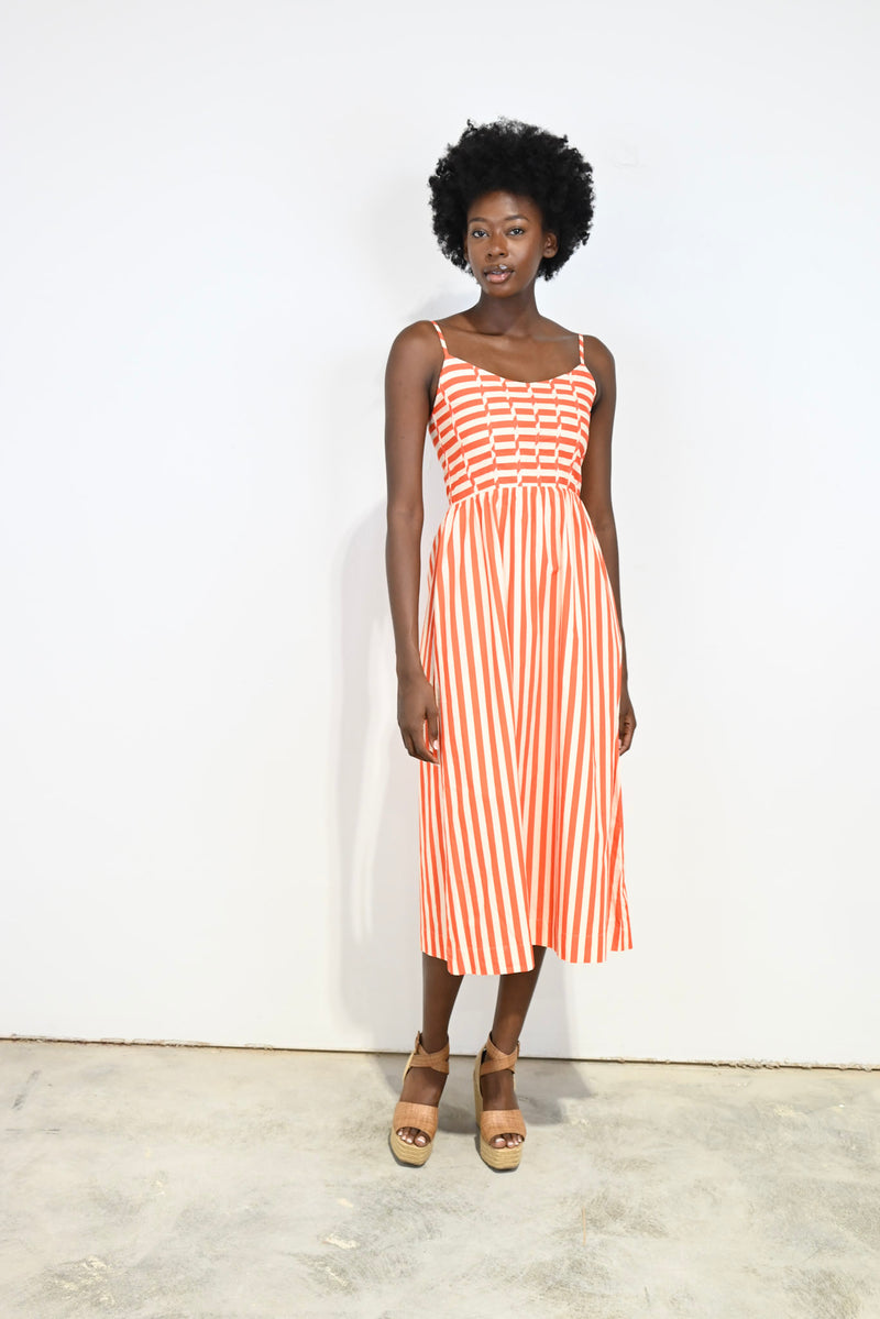 Corset Dress Red Stripe
