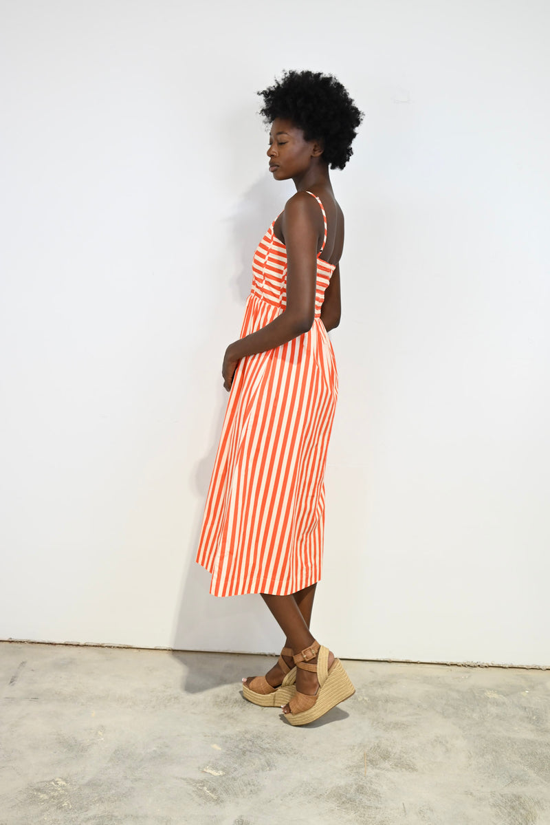 Corset Dress Red Stripe