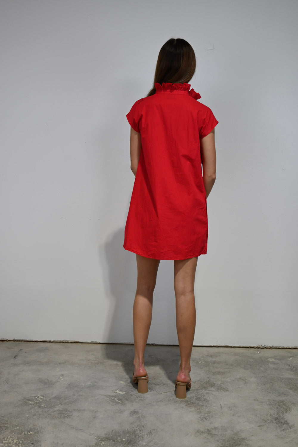 Vicki Short Sleeve Dress Red
