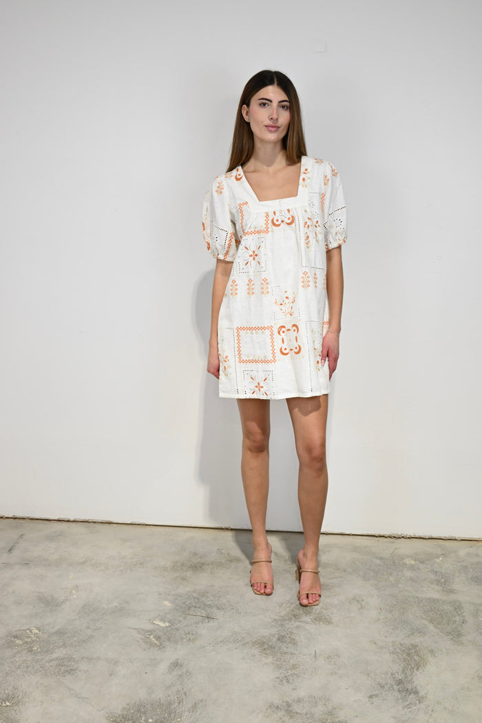 Square Neck Short Dress