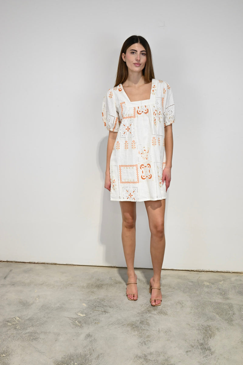 Square Neck Short Dress
