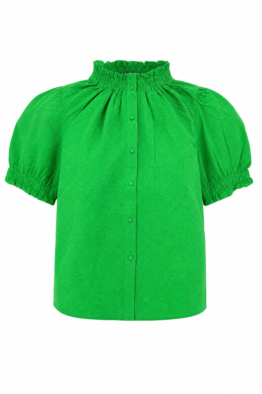 Elastic Collar Top Kelly Green