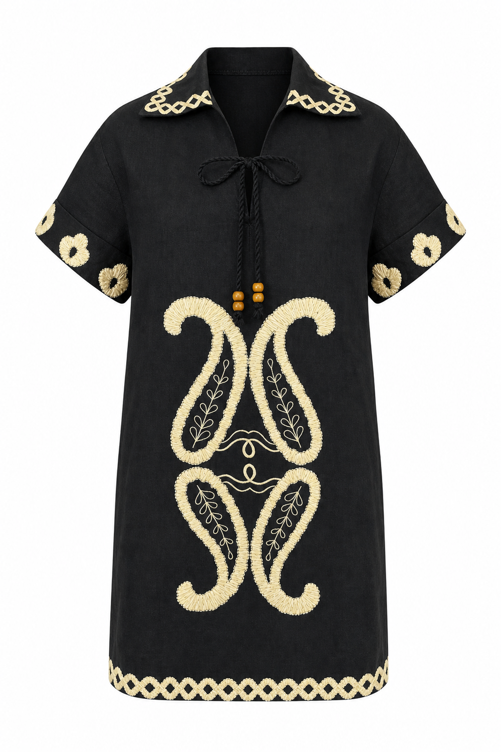Florentine Short Dress Como Raffia