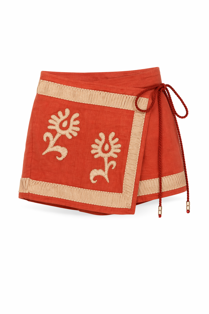Florentine Skort Oaxaca Raffia