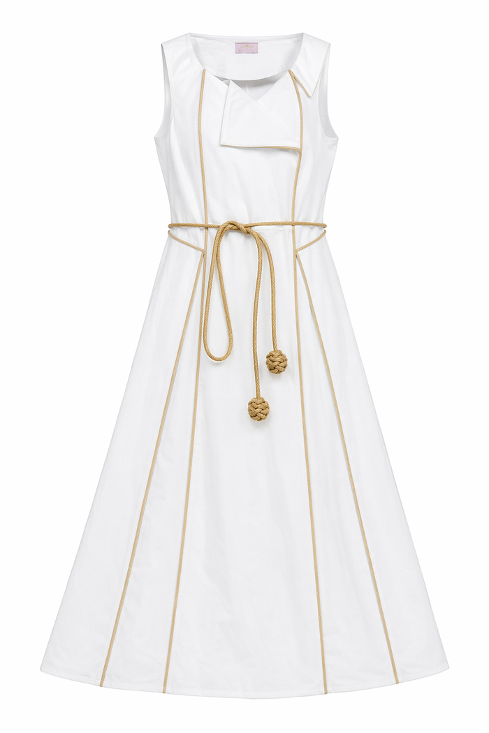 Florentine Wrap Dress White