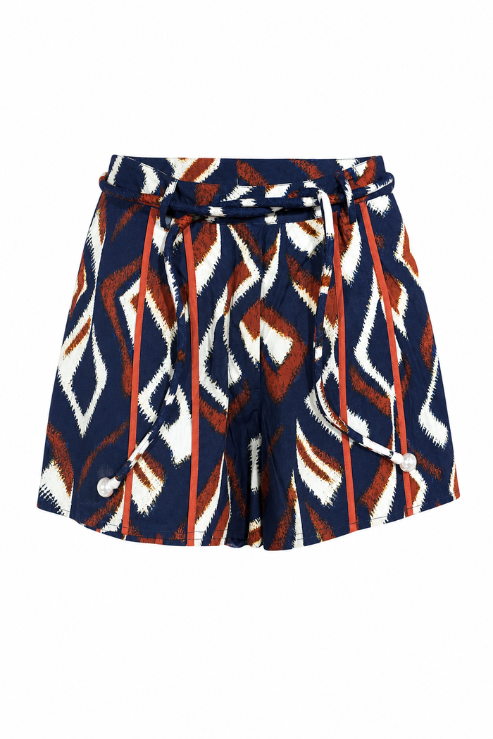 Grasse Piped Shorts Tribal