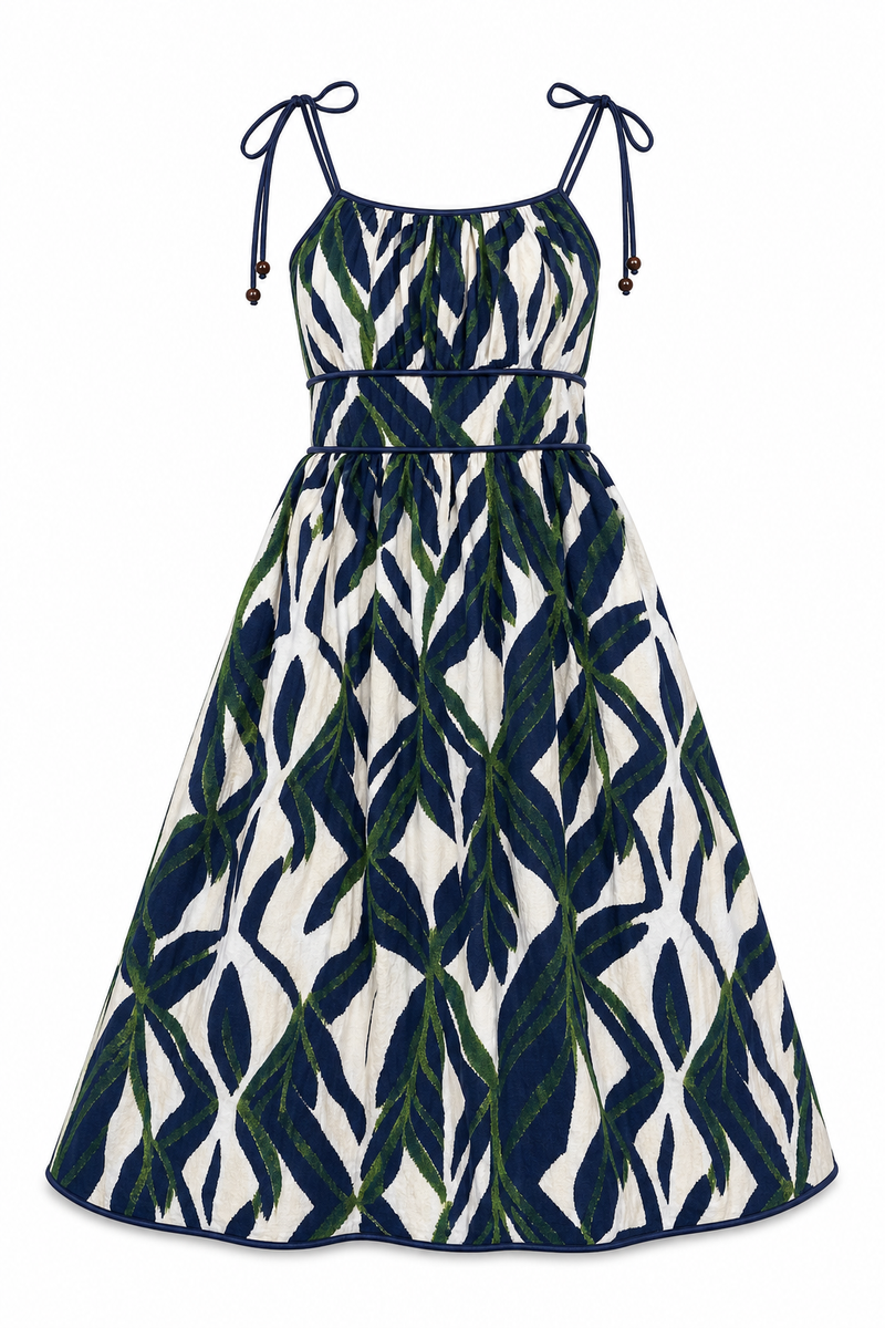 Grasse Piped Sundress Vines