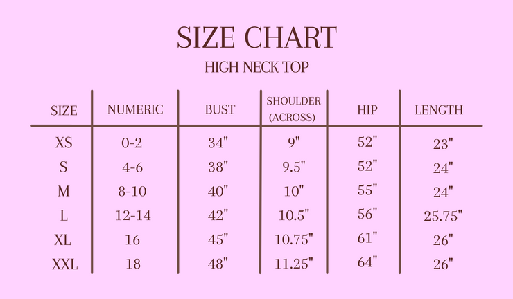 Red Cross Hatch High Neck Top