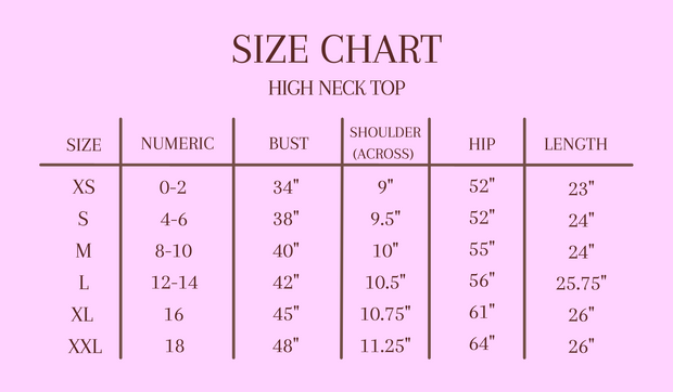 High Neck Top Red