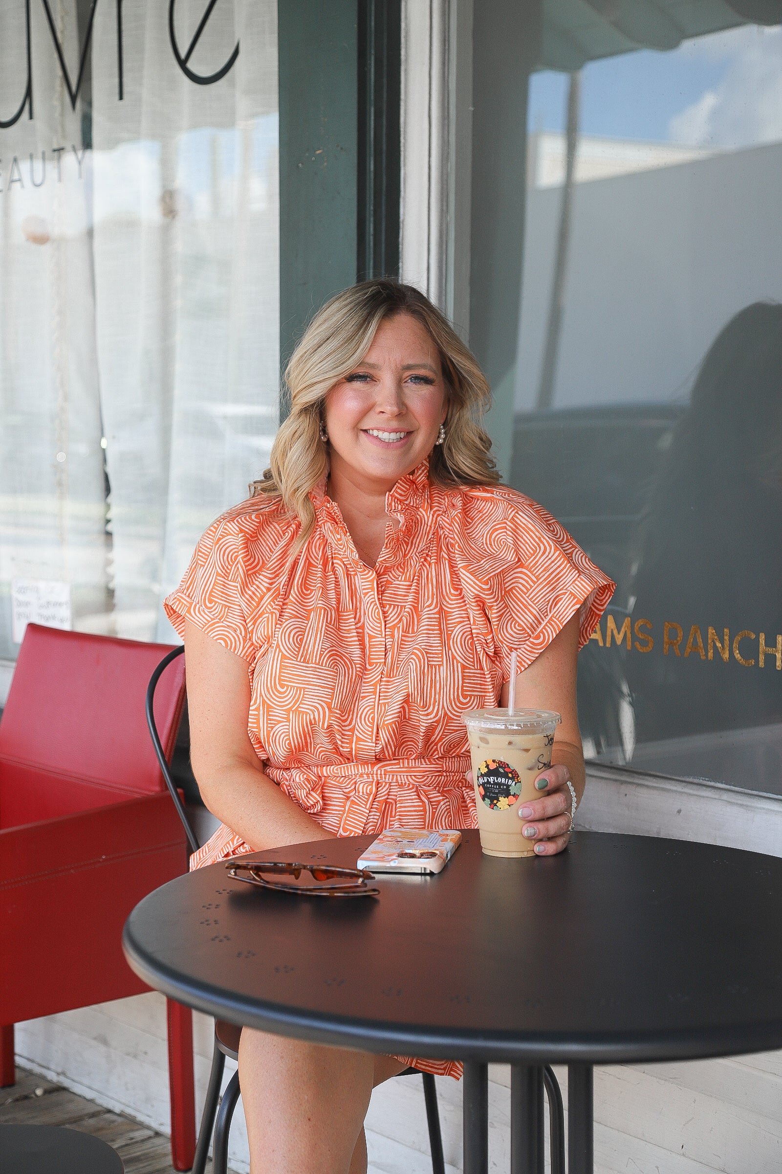 Never A Wallflower | Vicki Button Down Dress Burnt Orange Swirl