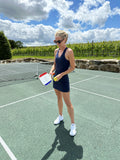 V Neck Tank Dress Navy