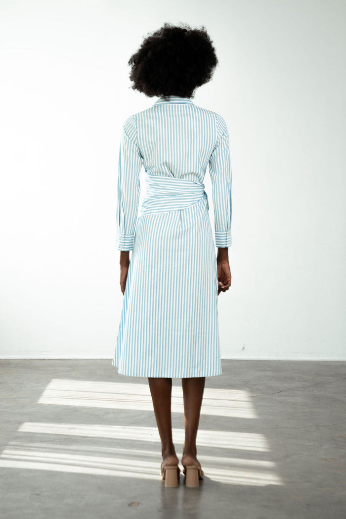 Sasha Shirt Dress Blue Stripe
