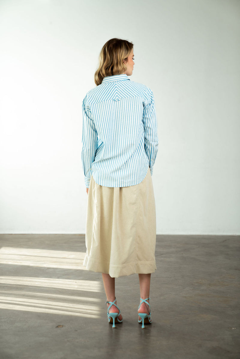 Boyfriend Shirt Blue Striped
