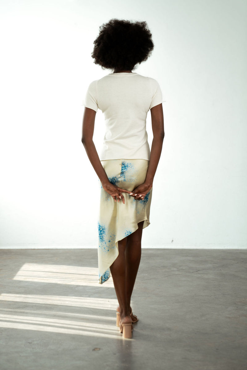 Short Sleeve Crew Neck Sweater Ivory