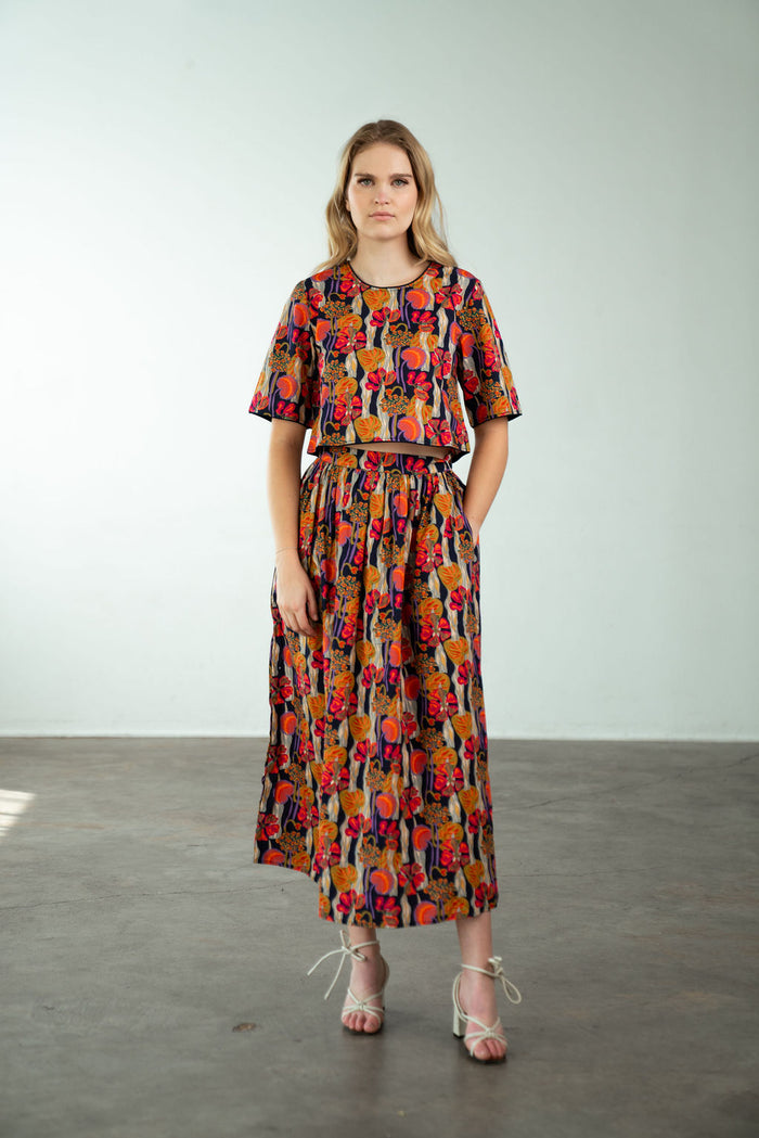 Yarrow Skirt Navy Lily