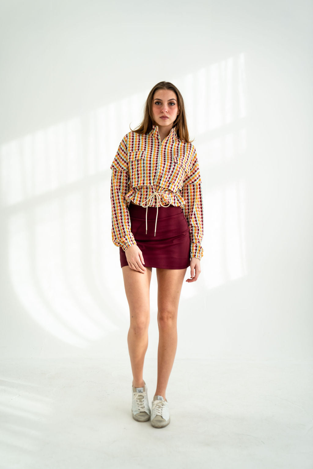 Penny Windbreaker Burgundy Floral