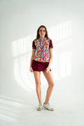 Emma Straight Skirt Burgundy