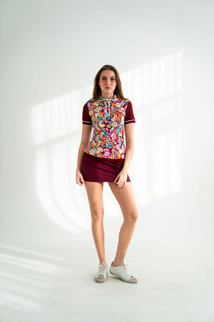 Emma Straight Skirt Burgundy