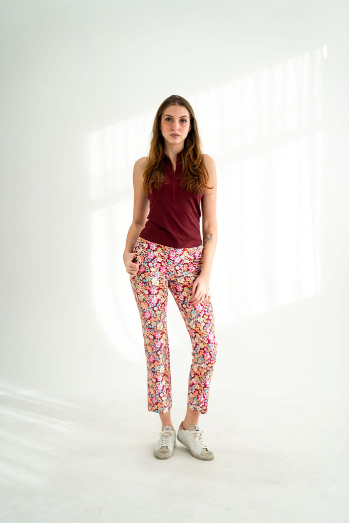 Sienna Pant Burgundy Floral