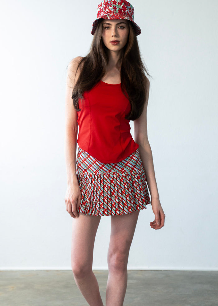 Scoop Neck Tank Red