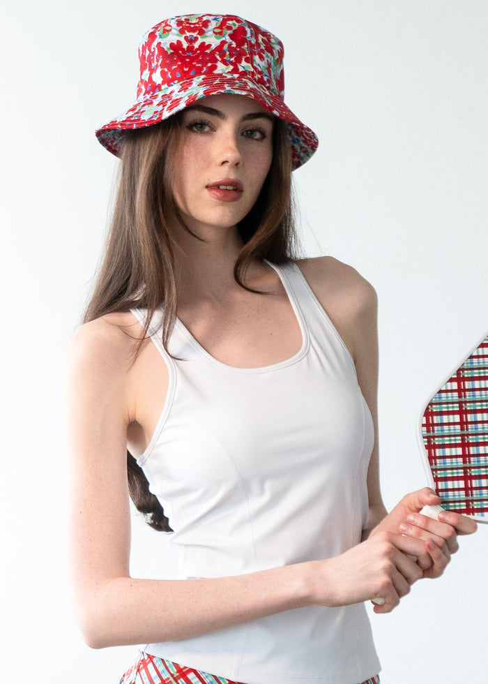 Bucket Hat Red Floral