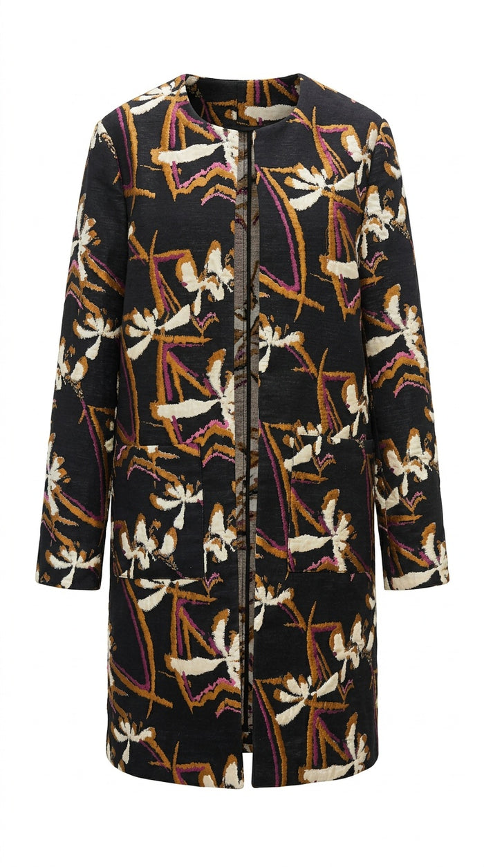 Jasmin Car Coat Kyoto Jacquard