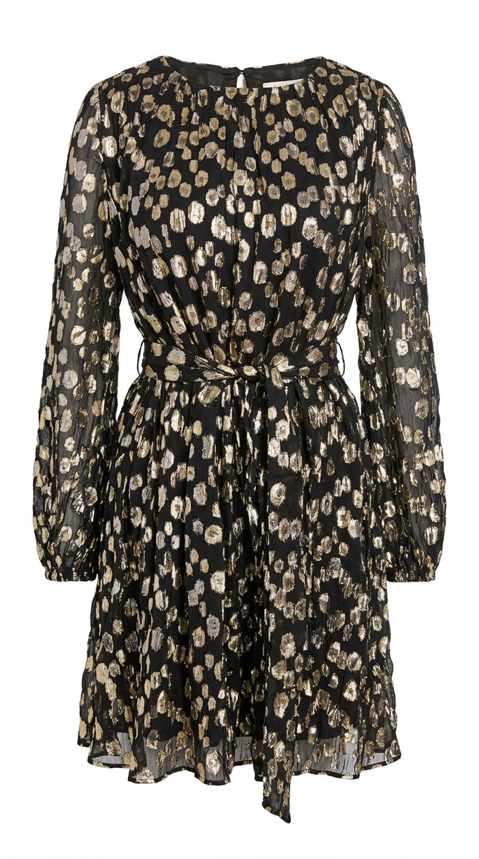 Jasmin Short Dress Metallic Dot