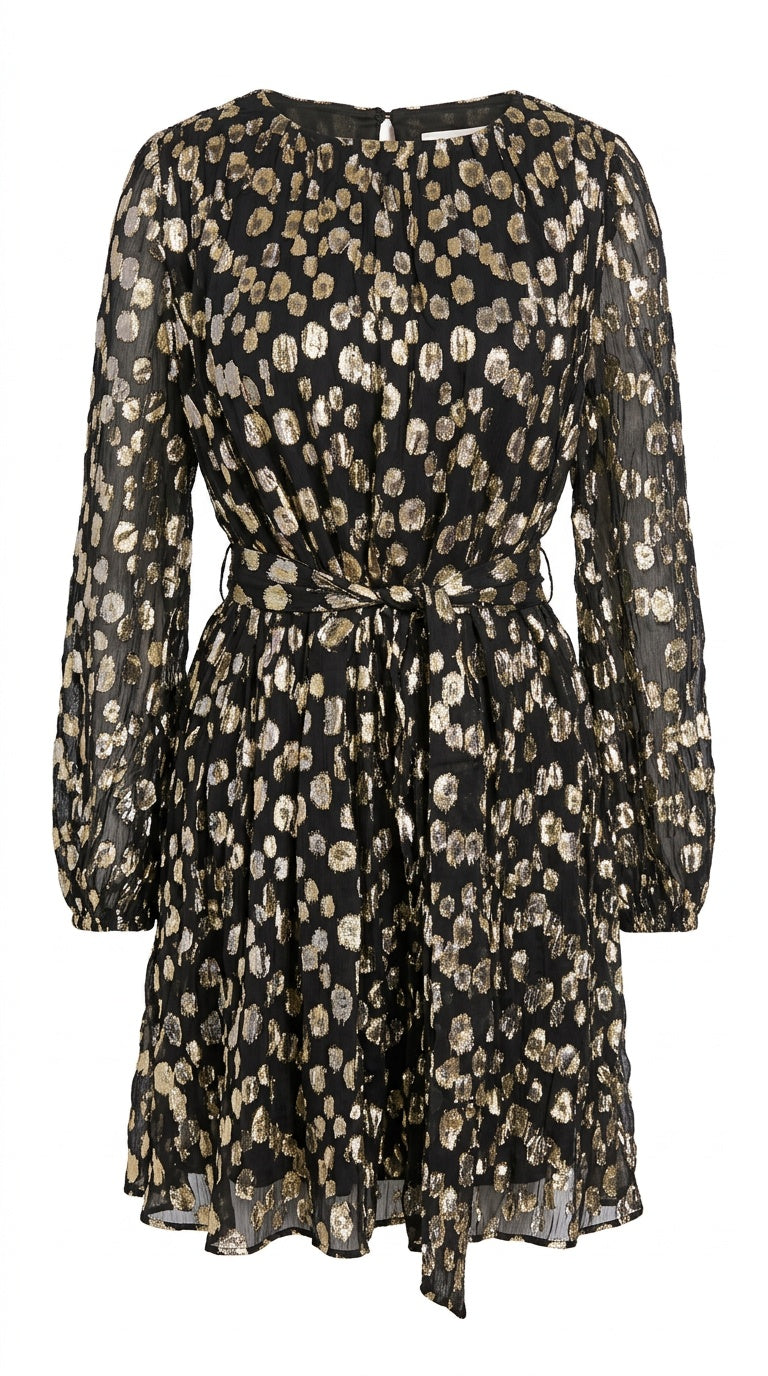 Jasmin Short Dress Metallic Dot