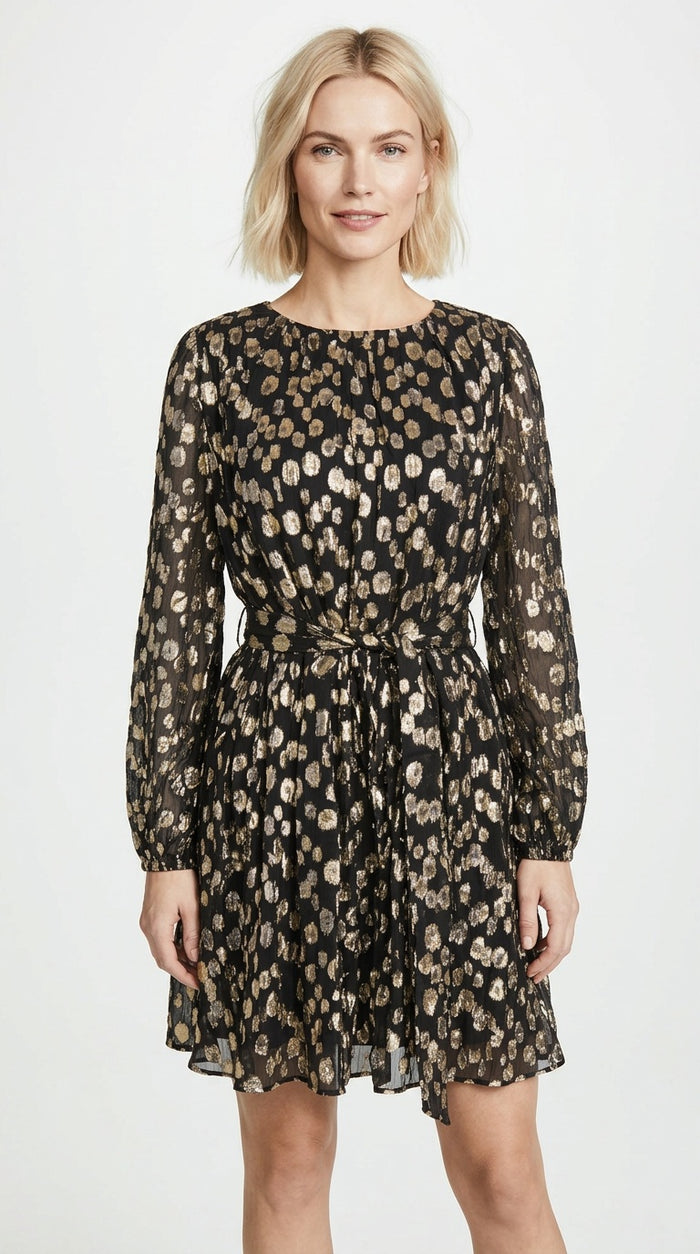 Jasmin Short Dress Metallic Dot