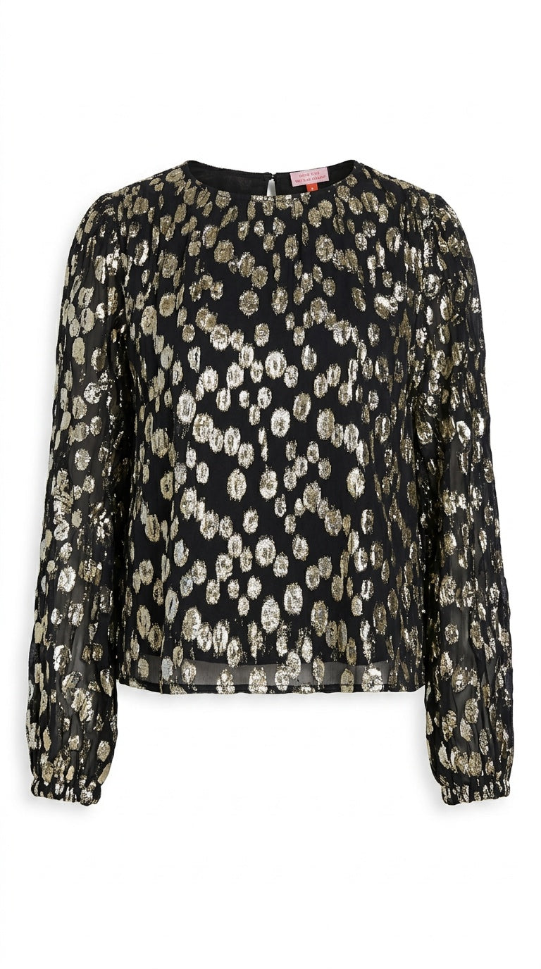 Jasmin Top Metallic Dot