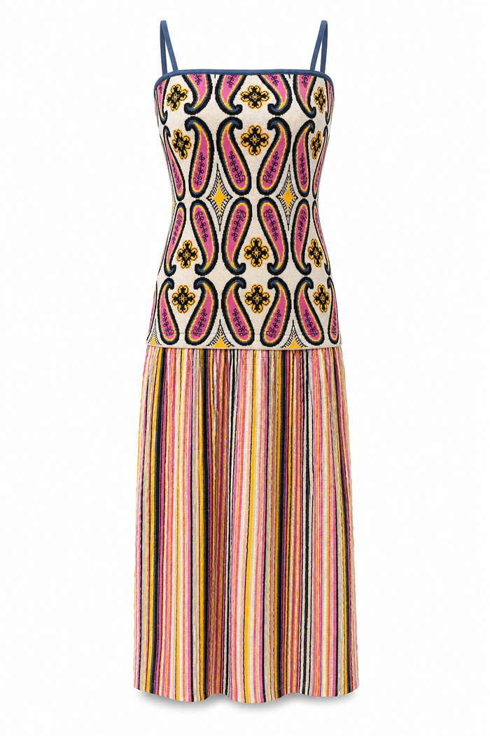 Monaco Knit Dress Paisley Jacquard