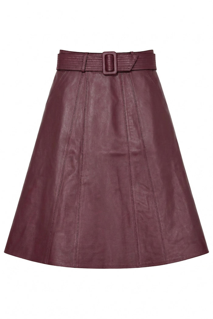Kristin Leather Skirt