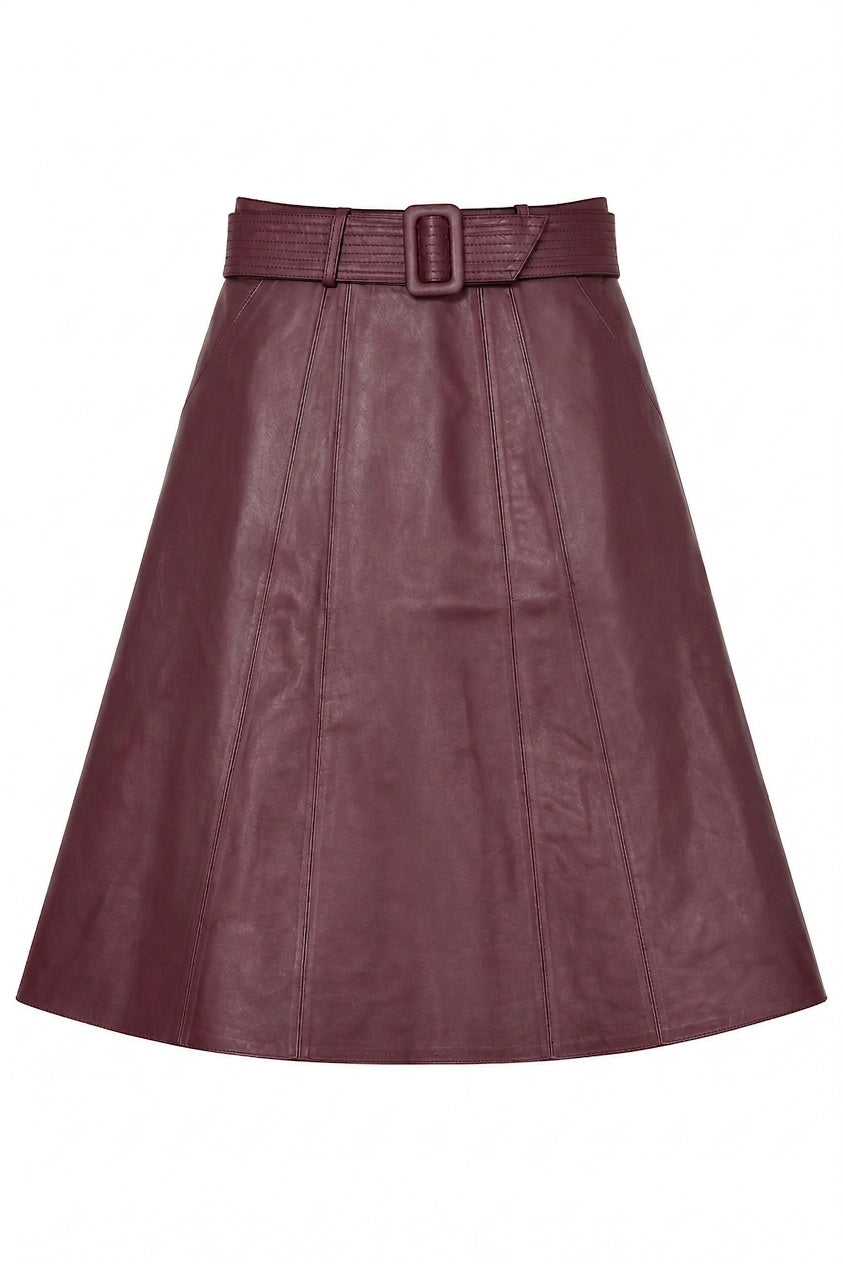 Kristin Leather Skirt