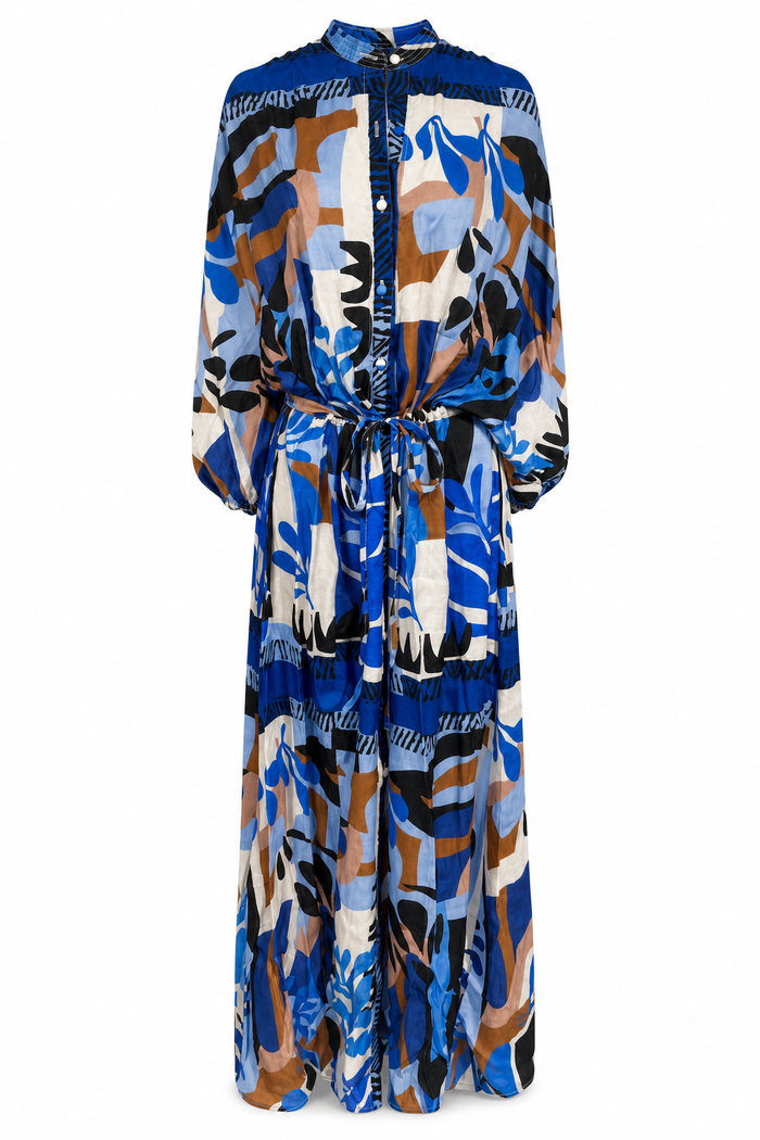 Long Shirt Dress Scarf Print