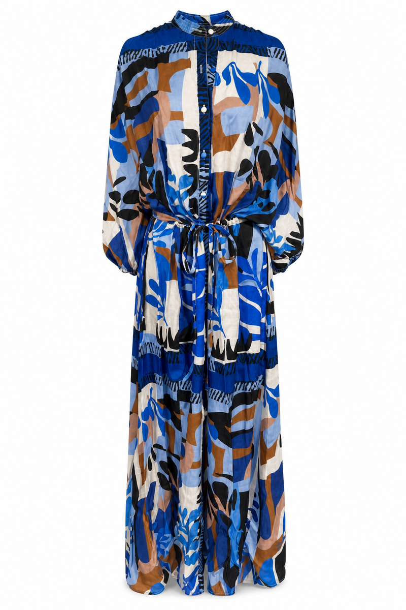 Long Shirt Dress Scarf Print