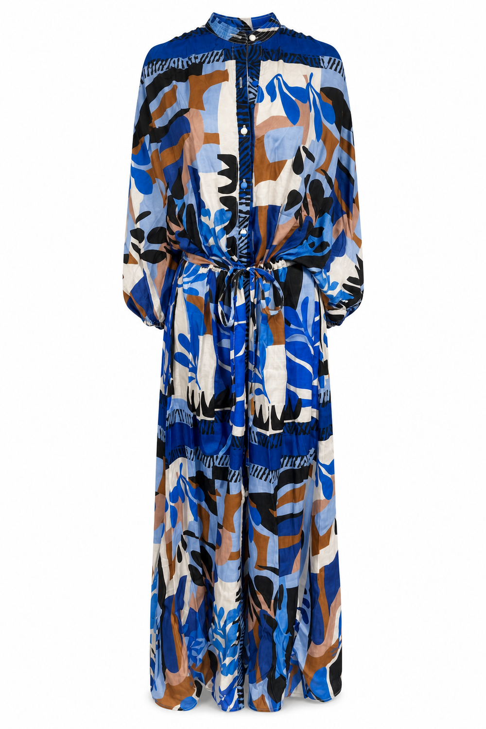 Long Shirt Dress Scarf Print