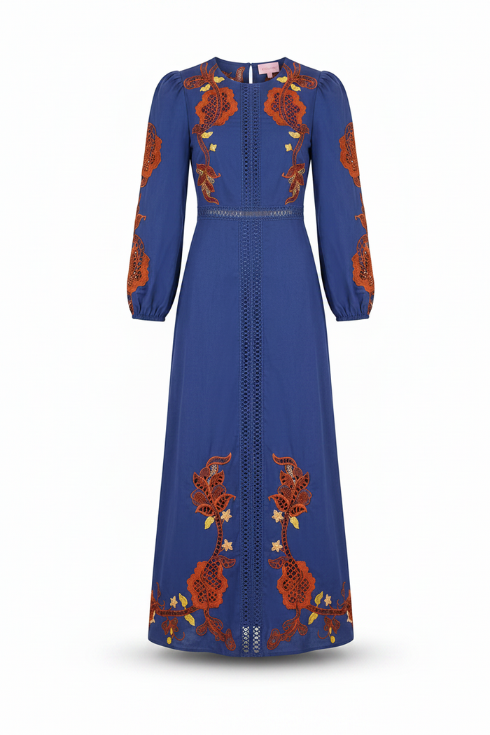 Lyon Long Dress Celeste