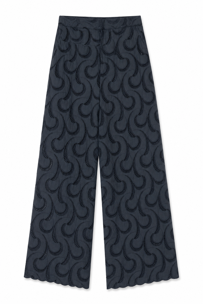 Matador Pants Embroidered Black Paisley