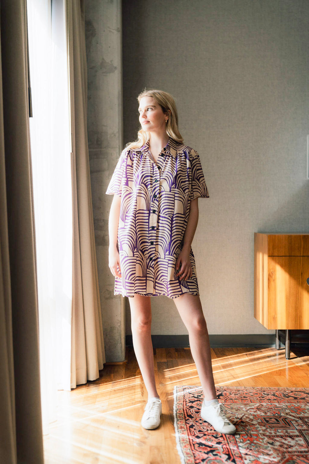 Megan Dress Abstract Lines