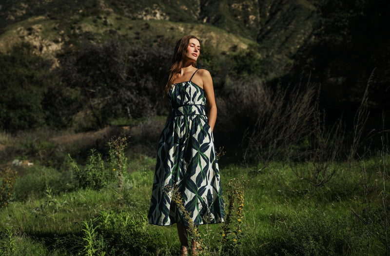Grasse Piped Sundress Vines